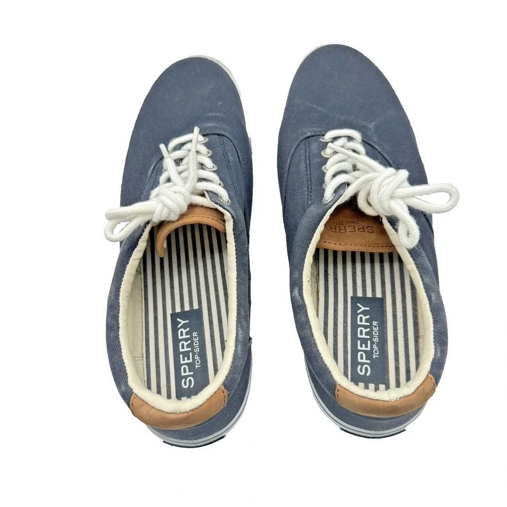Sperry Men's Striper II Nautical BLUE WASHABLE - US 12M Vintage Boat Shoes Yaght